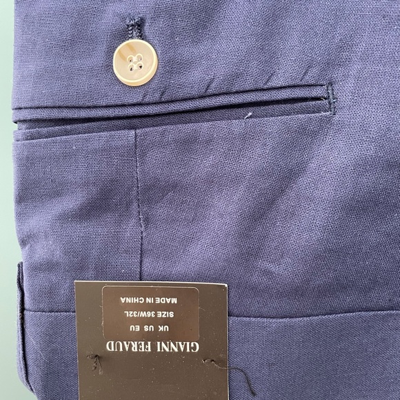 Gianni Feraud Linen Suit Pants. 36W/32L - Picture 4 of 11